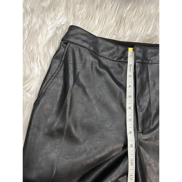 Express x Negin Mirsalehi Womens Faux Leather Ankle Pant Black Size 4 - Picture 3 of 8